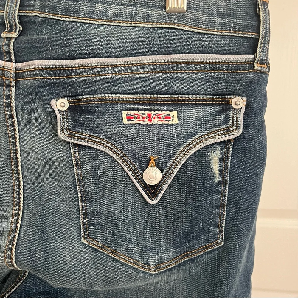 Hudson Dakota Piped Detail Super Skinny Denim Jeans Womens Sz 32 - Picture 7 of 16